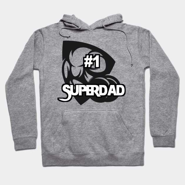 #1 SuperDad Hoodie by Look Up Creations